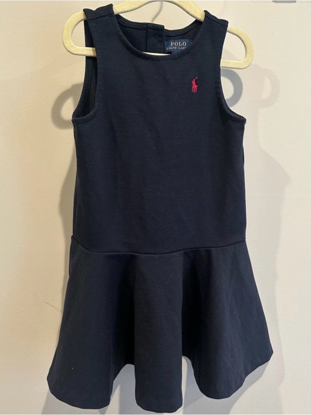 Polo Ralph Lauren Girls Dress Fit Flare Sleeveless Navy Blue Size 5
